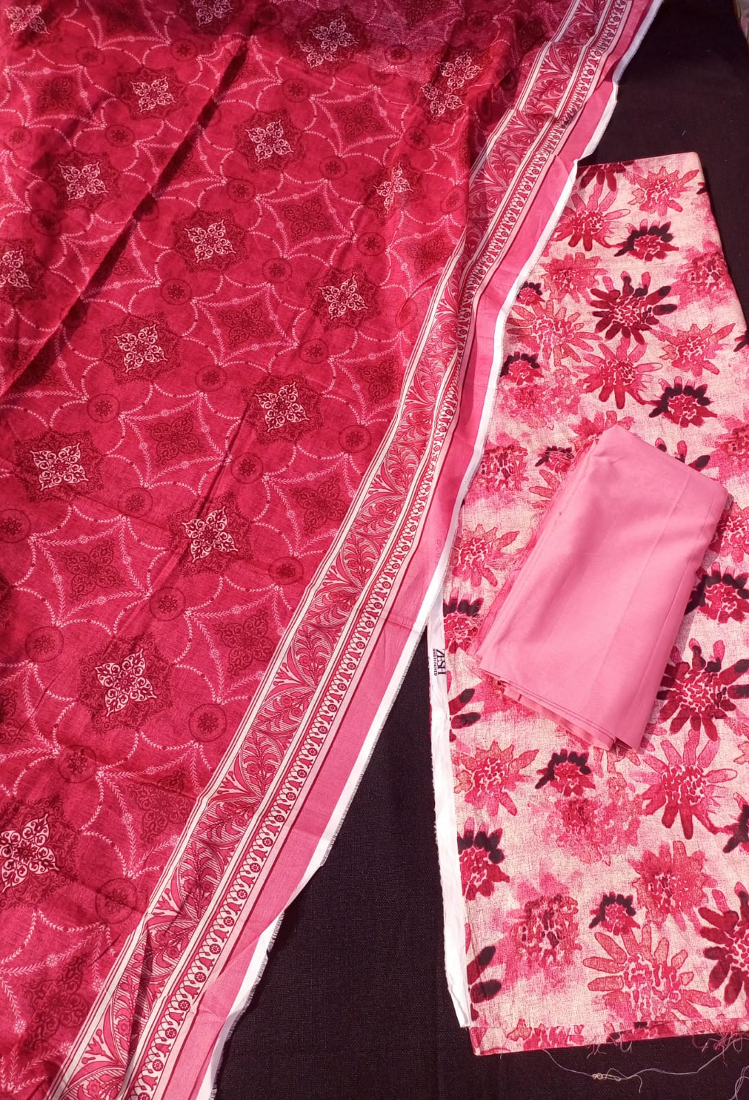 3-Piece Printed Lawn Suit – Shirt, Trouser & Dupatta